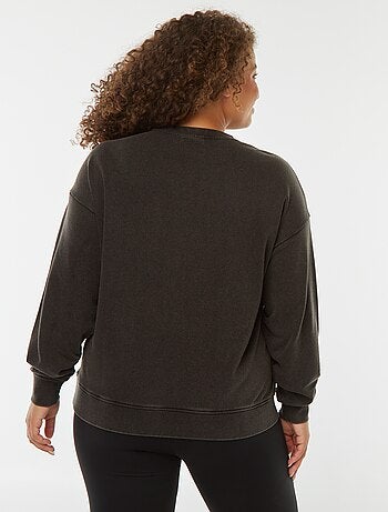 Sweatshirt em moletão leve com estrelas em ouropel