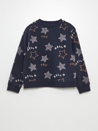 Sweatshirt em moletão leve com motivo