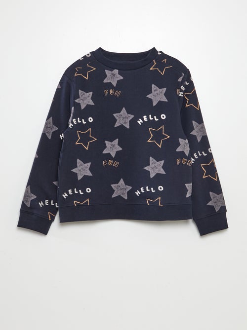Sweatshirt em moletão leve com motivo - Kiabi
