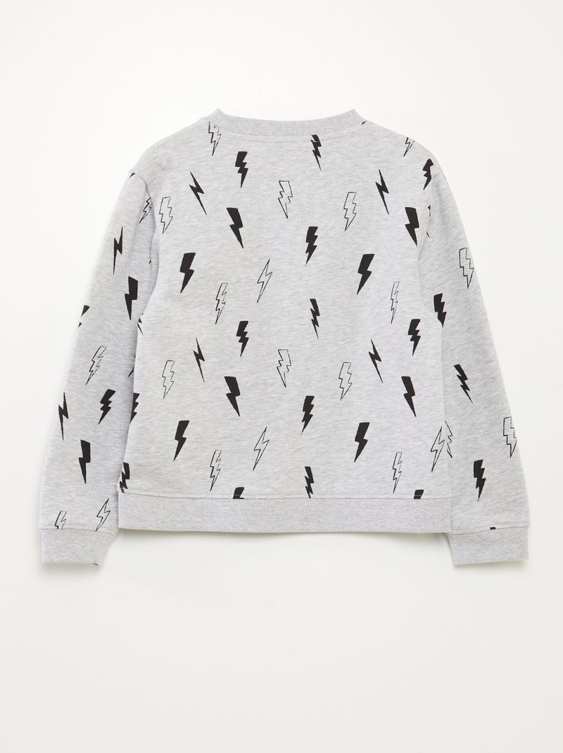 Sweatshirt em moletão leve com motivo Cinza - Kiabi