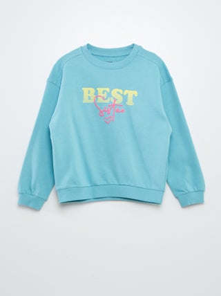 Sweatshirt em moletão leve estampada 'Sister'