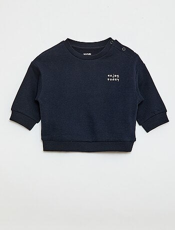 Sweatshirt em moletão lisa