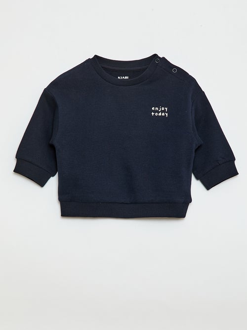 Sweatshirt em moletão lisa - Kiabi