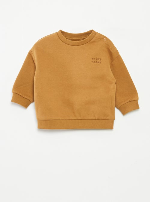 Sweatshirt em moletão lisa - Kiabi