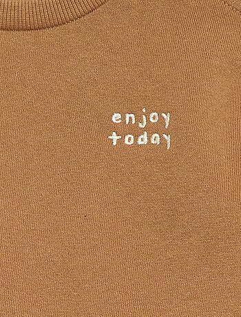 Sweatshirt em moletão lisa