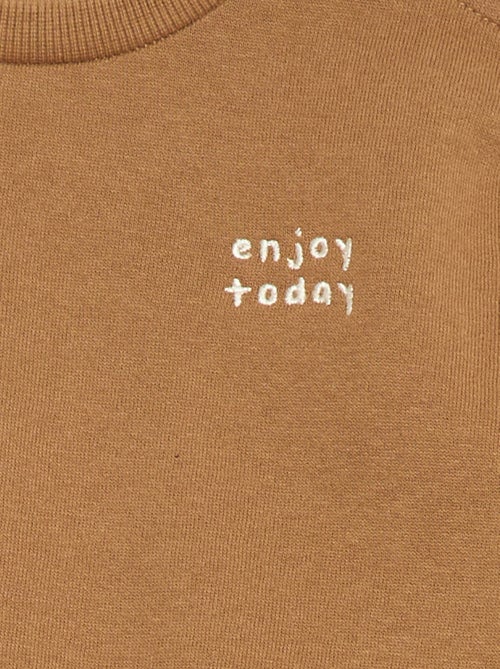 Sweatshirt em moletão lisa - Kiabi