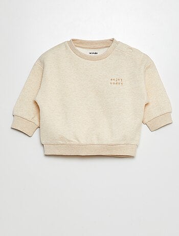 Sweatshirt em moletão lisa