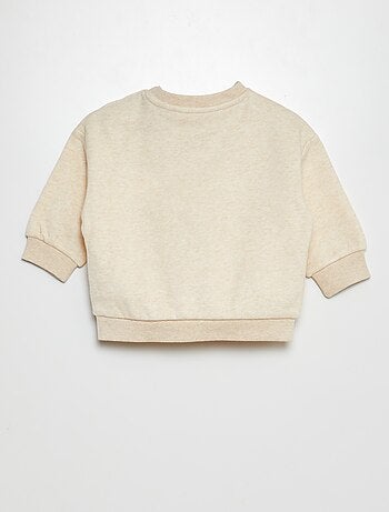 Sweatshirt em moletão lisa
