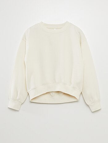Sweatshirt em moletão lisa