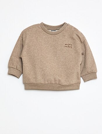 Sweatshirt em moletão lisa