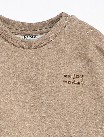 Sweatshirt em moletão lisa