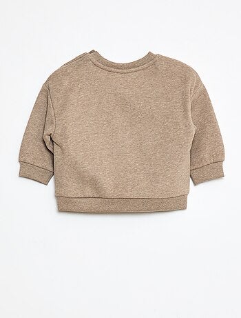 Sweatshirt em moletão lisa