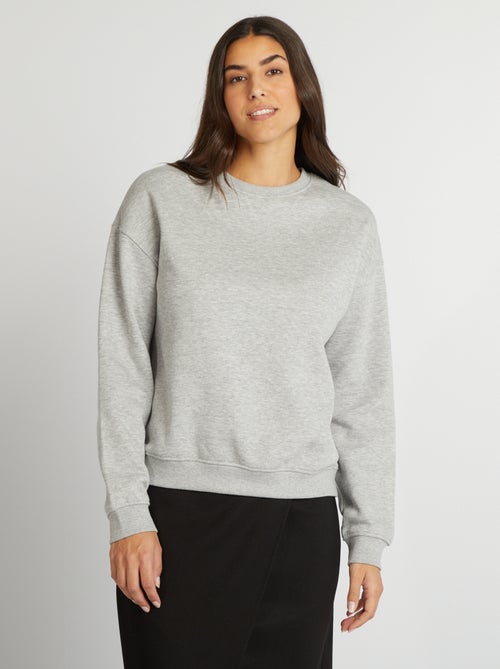 Sweatshirt em moletão lisa - Kiabi