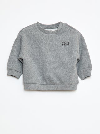 Sweatshirt em moletão lisa