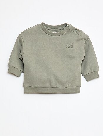 Sweatshirt em moletão lisa