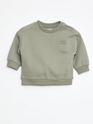 Sweatshirt em moletão lisa