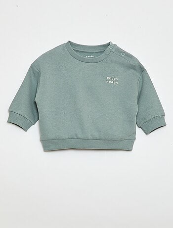 Sweatshirt em moletão lisa