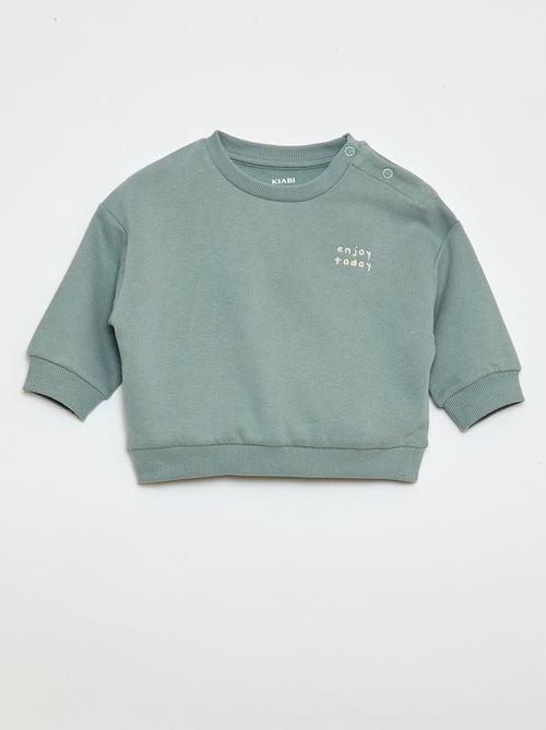 Sweatshirt em moletão lisa - Kiabi