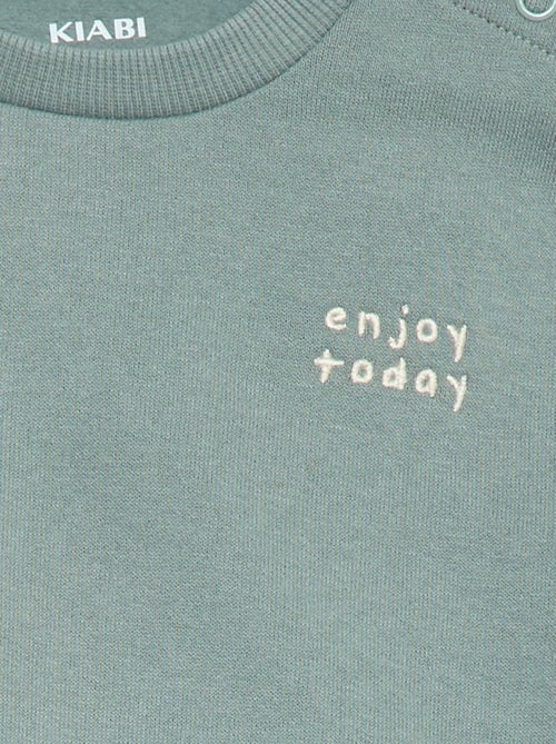 Sweatshirt em moletão lisa - Kiabi