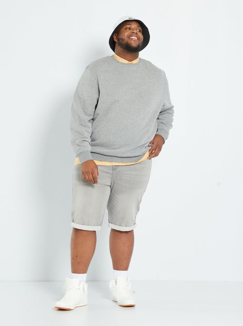 Sweatshirt em moletão liso - Kiabi