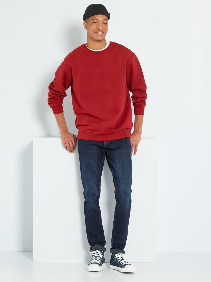 Sweatshirt em moletão liso ROXO - Kiabi