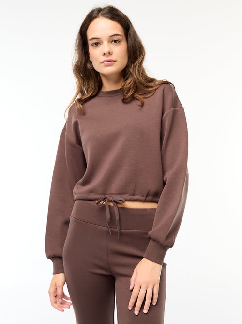 Sweatshirt em moletão liso suave e quente - Kiabi