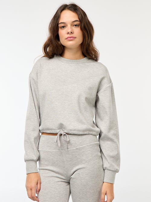 Sweatshirt em moletão liso suave e quente - Kiabi