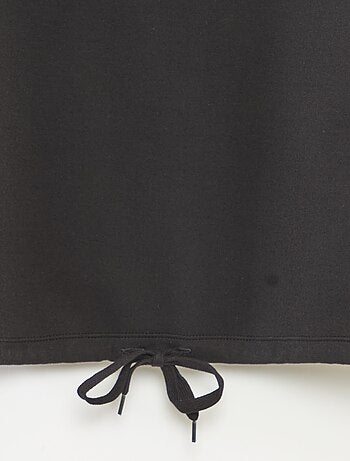 Sweatshirt em moletão liso suave e quente