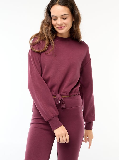 Sweatshirt em moletão liso suave e quente - Kiabi