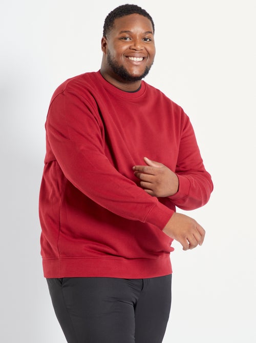 Sweatshirt em moletão liso - Kiabi