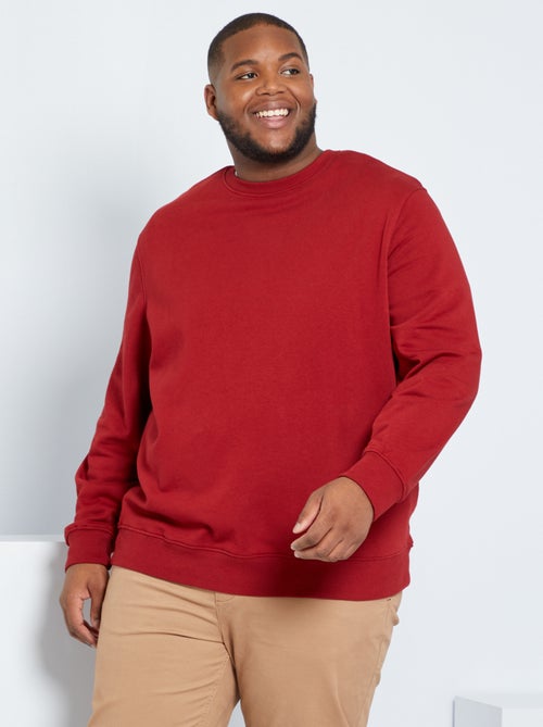Sweatshirt em moletão liso - Kiabi