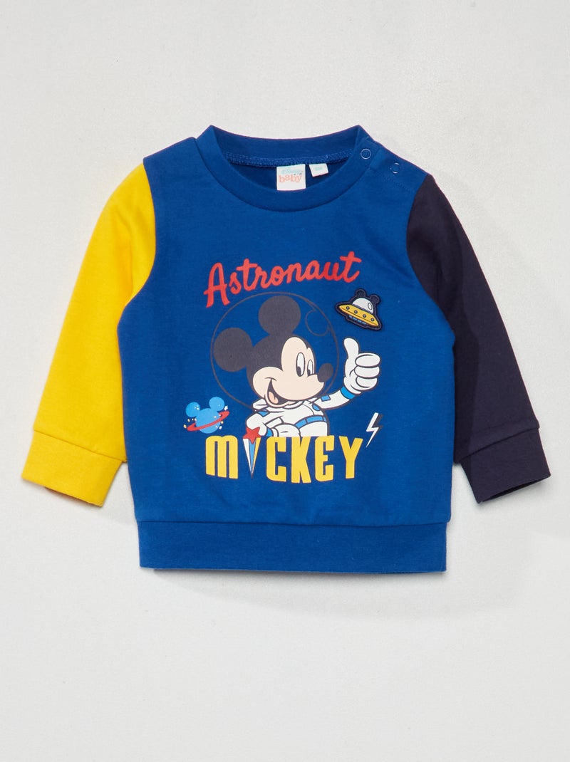 Sweatshirt em moletão 'Mickey' 'Astronaut' 'Disney' Azul - Kiabi