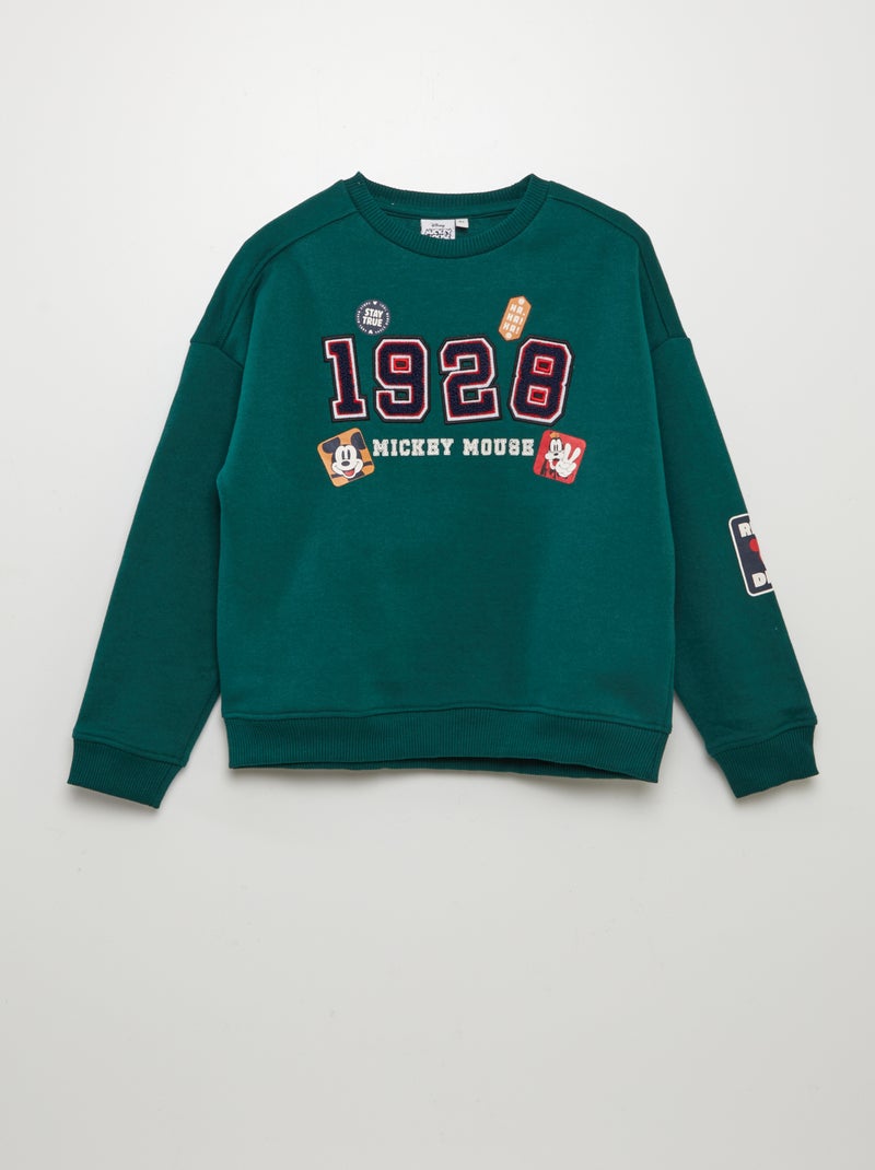 Sweatshirt em moletão 'Mickey' VERDE - Kiabi