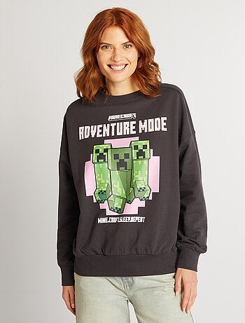 Sweatshirt em moletão 'Minecraft'