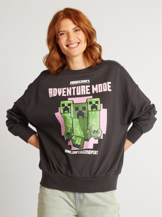 Sweatshirt em moletão 'Minecraft'