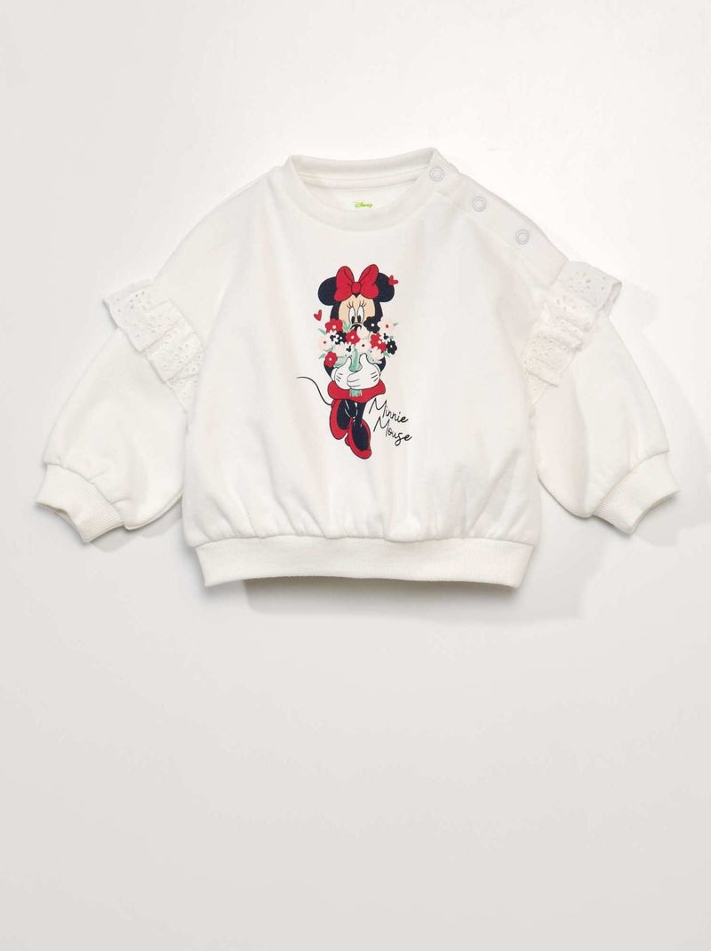 Sweatshirt em moletão 'Minnie' BRANCO - Kiabi