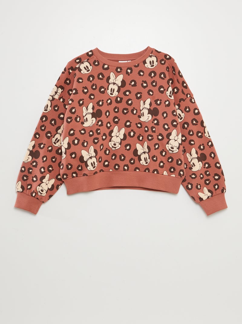 Sweatshirt em moletão 'Minnie' CASTANHO - Kiabi