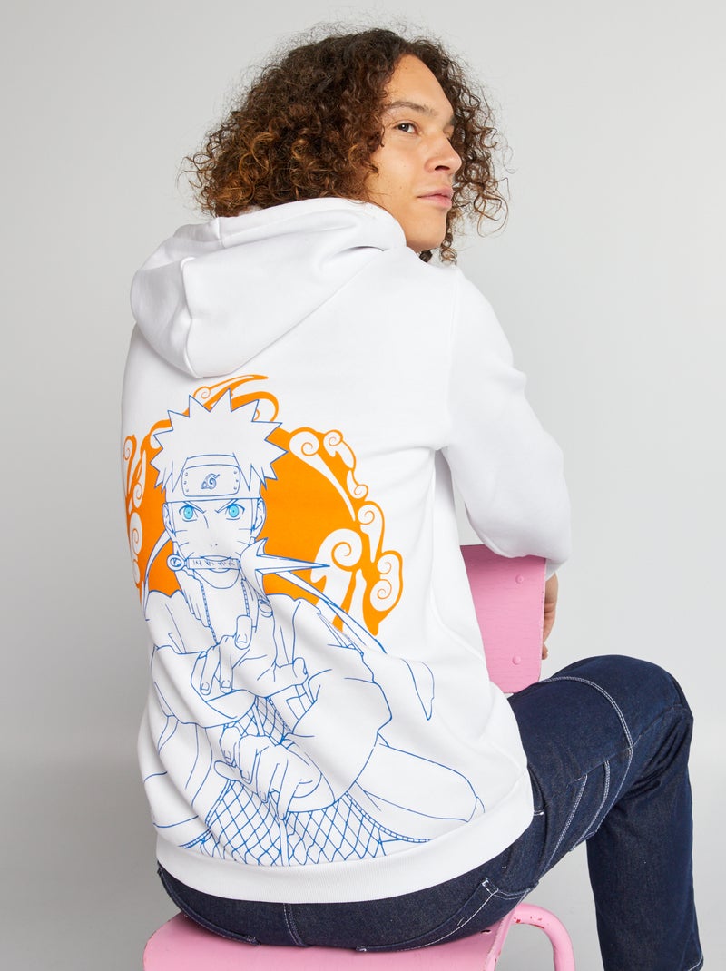Sweatshirt em moletão 'Naruto' BRANCO - Kiabi
