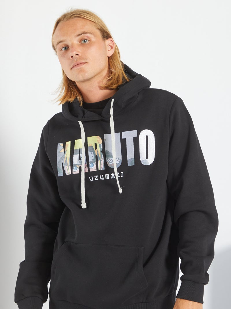 Sweatshirt em moletão 'Naruto' Preto - Kiabi