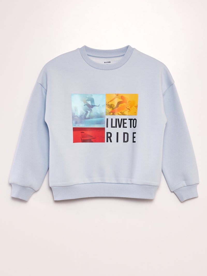 Sweatshirt em moletão 'New York' AZUL - Kiabi