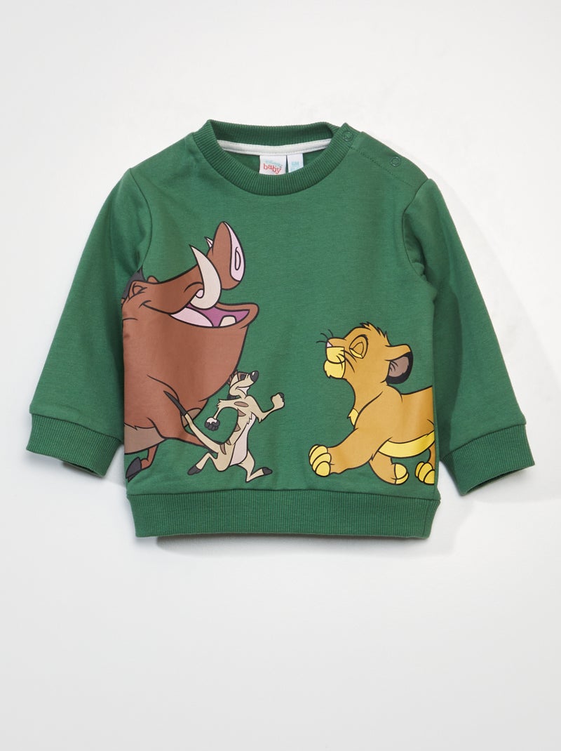 Sweatshirt em moletão 'O Rei Leão' 'Disney' CAQUI - Kiabi