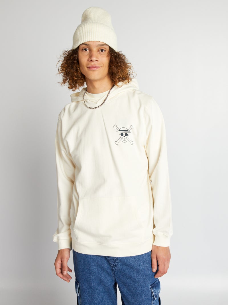 Sweatshirt em moletão 'One Piece' BRANCO - Kiabi