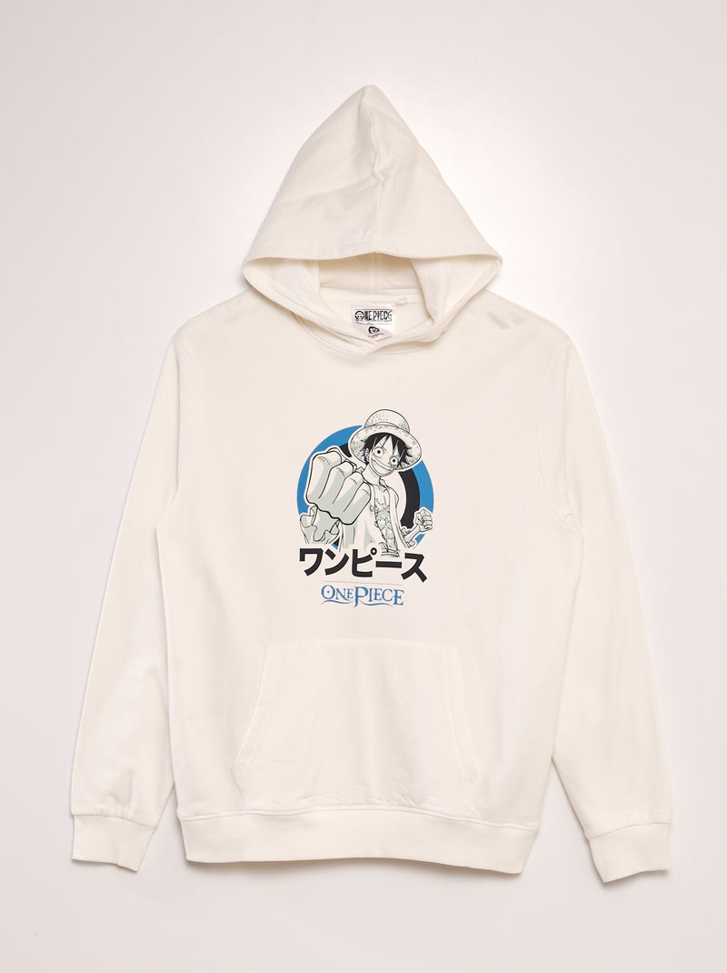 Sweatshirt em moletão 'One Piece' BRANCO - Kiabi