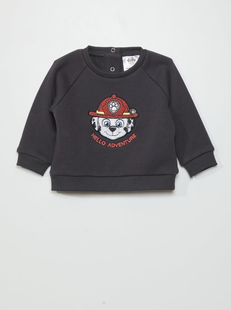 Sweatshirt em moletão 'Patrulha Pata' PRETO - Kiabi
