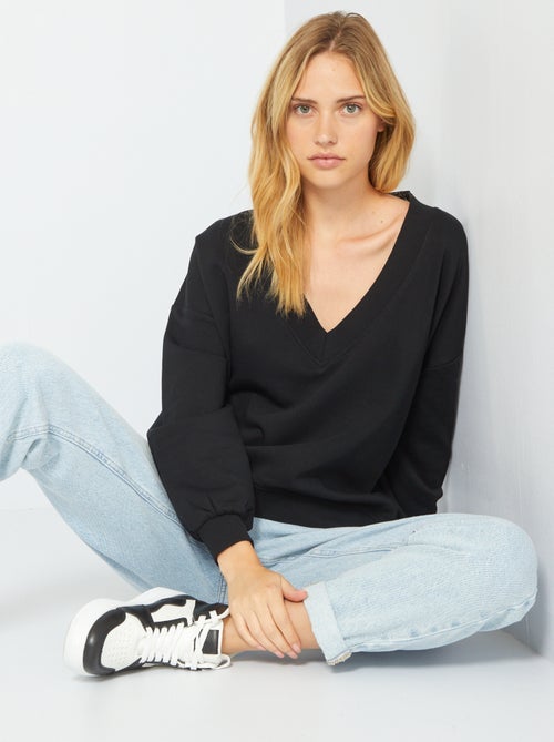 Sweatshirt em moletão - Kiabi