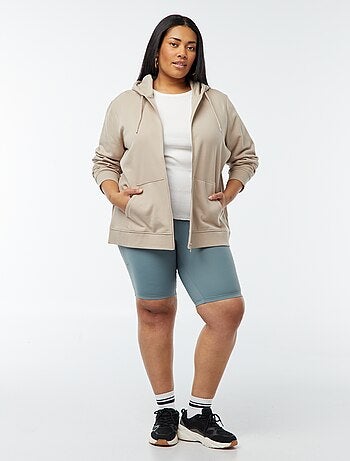 Sweatshirt em moletão quente com capuz