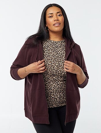 Sweatshirt em moletão quente com capuz