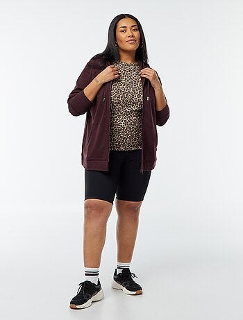 Sweatshirt em moletão quente com capuz