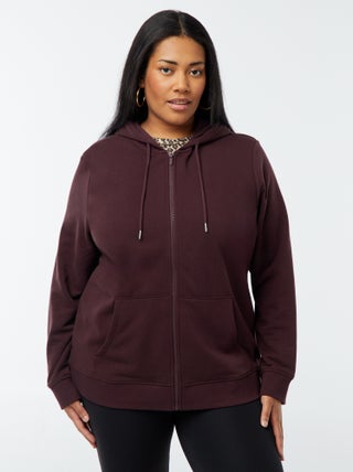 Sweatshirt em moletão quente com capuz