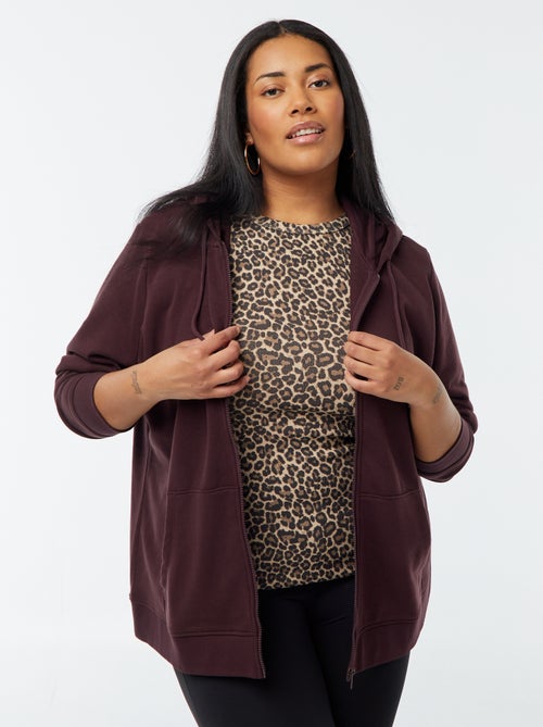 Sweatshirt em moletão quente com capuz - Kiabi